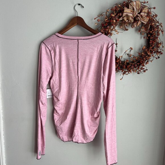 Free People Movement X HATCH LARGE Right On Run Layer Maternity Tops Pink Haze R - Picture 3 of 6